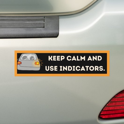 Cool Modern Indicator Safety Bumper Sticker バンパーステッカー (車上)