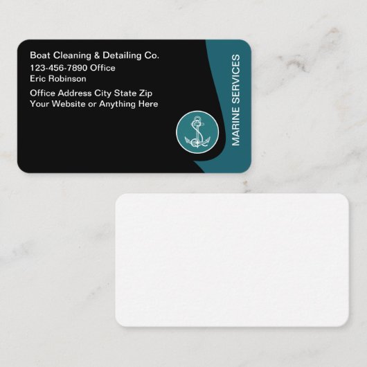 Cool Modern Marine Services 名刺 (正面/裏面)