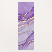 Cool Modern Purple Marble Gold Glitter  ヨガマット (正面)
