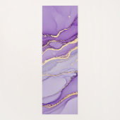 Cool Modern Purple Marble Gold Glitter  ヨガマット (裏面)