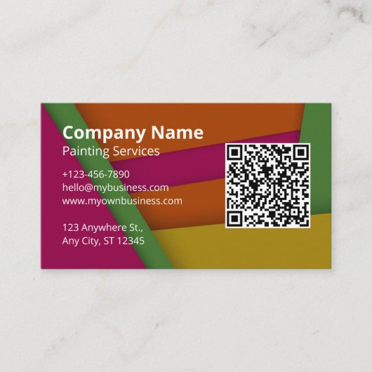 Cool Modern QR Code Logo 名刺 (正面)