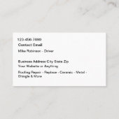 Cool Modern Roofing & Construction 名刺 (裏面)