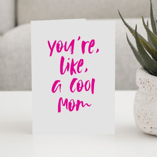 Cool mom fun bold Happy Mother's Day カード