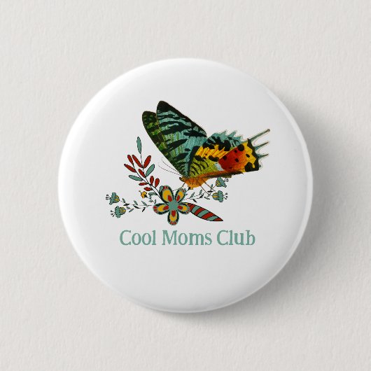 Cool Moms Club バタフライクラブ 缶バッジ (正面)