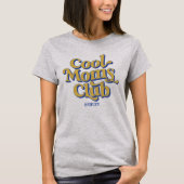 Cool Moms Club Bold Motherhood Blue Yellow Text Tシャツ (正面)