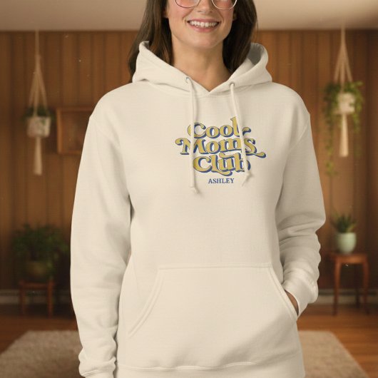 Cool Moms Club Classic Motherhood Retro Text Style パーカ