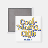 Cool Moms Club Confident Mom Quote Retro Style マグネット (正面/裏面)