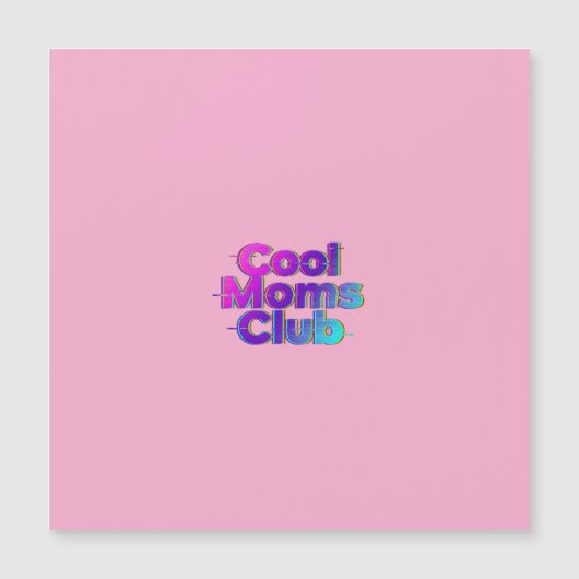 Cool Moms Club Neon Glitch Retro Mother's Day Card (正面)