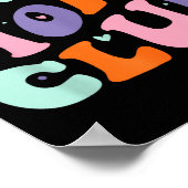 Cool Moms Club Retro Groovy Mom Mommy Mama Mothers ポスター (角)