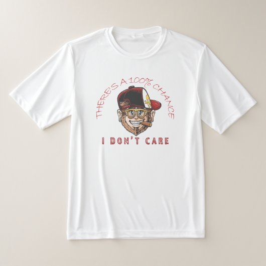 Cool Monkey With Hat & Cigar – “100% Chance I Don’ Tシャツ (レイダウン)