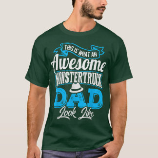 Cool Monster Truck Dad Shirt Retro Vintage Monster Tシャツ