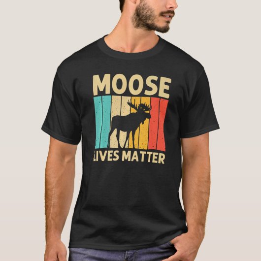 Cool Moose For Men Women Moose Alaska Moose Elk Hu Tシャツ (正面)