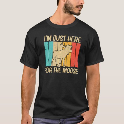 Cool Moose For Men Women Moose Deer Bull Elk Tシャツ (正面)