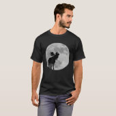 Cool Moose Moon Howling Moose Tシャツ (正面フル)