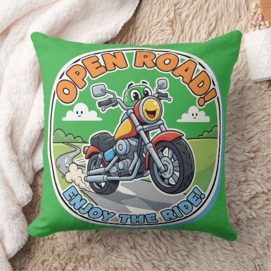 Cool Motorcycle-Adventurous Nursery Decor クッション (ブランケット)