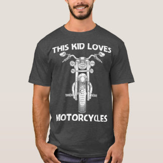 Cool Motorcycle Design For Kids Boys Road Ride Mot Tシャツ