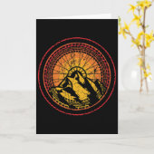 Cool Mountain Biking Tire Spokes Sunset Tread Bike カード (黄色い花)