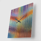 Cool Multicolored Glitter Look Wall Clock スクエア壁時計 (傾斜)