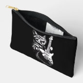 Cool Music Love | Rock Cat Playing Electric Guitar アクセサリーポーチ (見開き)
