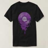 Cool Music Vinyl Record Sunset Melting Purple Esse Tシャツ (デザイン正面)
