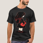 Cool musical Guitar Girl Tシャツ (正面)