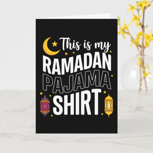 Cool Muslim Ramadan Praying Faith Worship sunset カード (黄色い花)