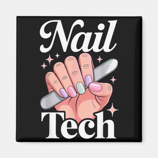 Cool Nail Tech Art For Women Girl Manicurist Nail  マグネット (正面)