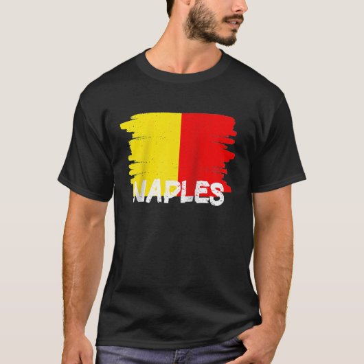 Cool Naples Flag Raglan Baseball Tシャツ (正面)