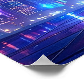 Cool New York City Art Nightscape Fedora Hat ポスター (角)