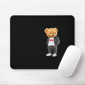Cool New York City Teddy Bear Illustration Graphic マウスパッド (マウス)