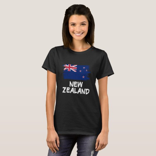Cool New Zealand Flag Tシャツ (正面フル)
