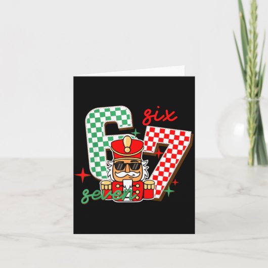 Cool Nutcracker Christmas 67 Six Seven Gen Alpha S カード (正面)