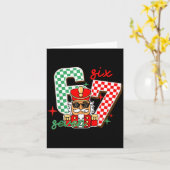 Cool Nutcracker Christmas 67 Six Seven Gen Alpha S カード (黄色い花)