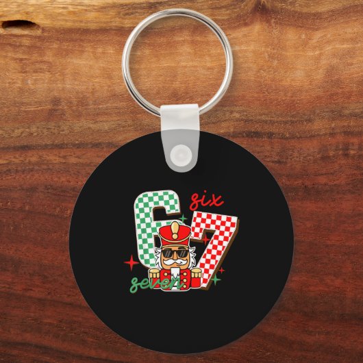 Cool Nutcracker Christmas 67 Six Seven Gen Alpha S キーホルダー (正面)