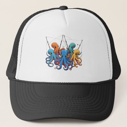 Cool Octopus Fishing Cap キャップ (正面)