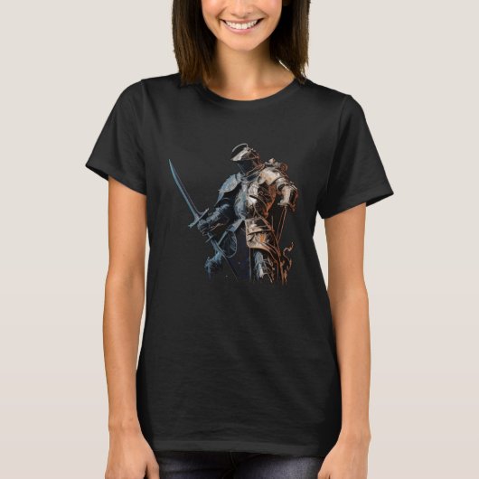 Cool old Knight in Armor Tシャツ (正面)