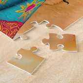 Cool Old Lady in Dread Locks Hippie Woman ジグソーパズル (側面)