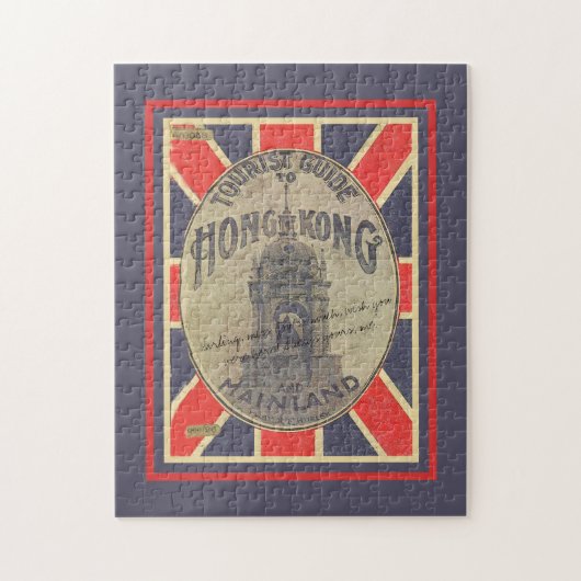 Cool Old Tour Guide to Hong Kong with Union Jack   ジグソーパズル (縦)