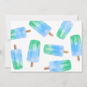 Cool One Popsicle Boy 1st Birthday 招待状 (裏面)