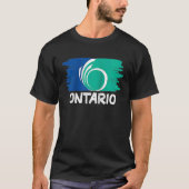 Cool Ontario Flag Raglan Baseball Tシャツ (正面)