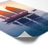 Cool oriental japanese Hiroshi Yoshida morning ポスター (角)