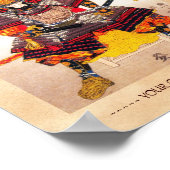 Cool oriental japanese legendary warrior samurai ポスター (角)