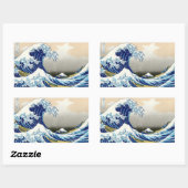 Cool orietal japanese classic fuji view art 長方形シール (シート)
