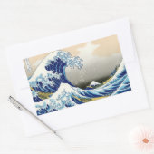 Cool orietal japanese classic fuji view art 長方形シール (封筒)