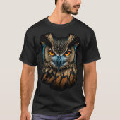 Cool Owl Illustration Graphics Tシャツ (正面)