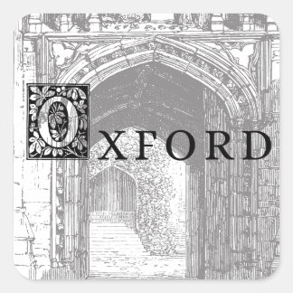 Cool Oxford England Vintage Sticker  スクエアシール