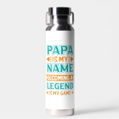 Cool Papa Dad ワードアート ウォーターボトル (正面)