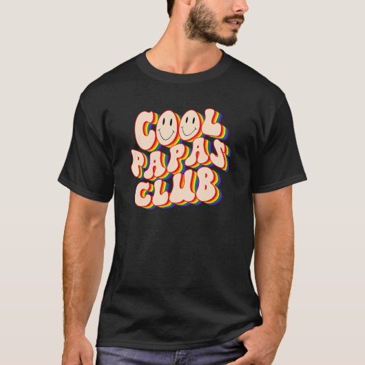 Cool Papas Club LGBTQ Pride Gay Pride Rainbow LGBT Tシャツ (正面)