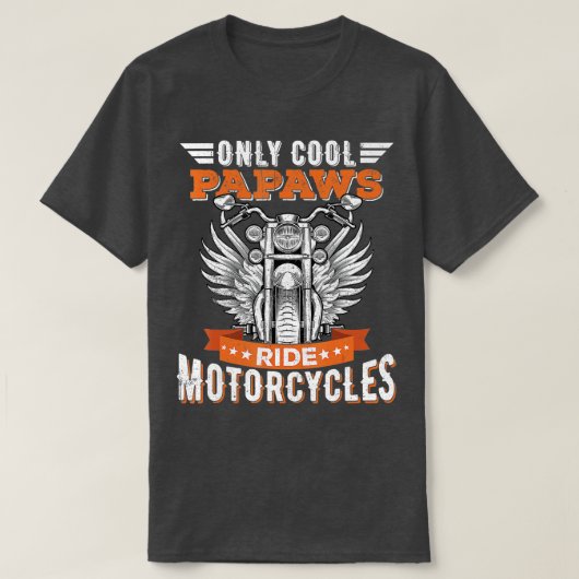 Cool Papaws Ride Motorcycles Bike Cycling for Spor Tシャツ (デザイン正面)