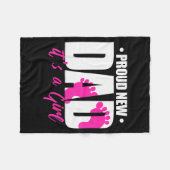 Cool Parent Apparel Proud New Dad It's A Girl - Me フリースブランケット (正面(横))